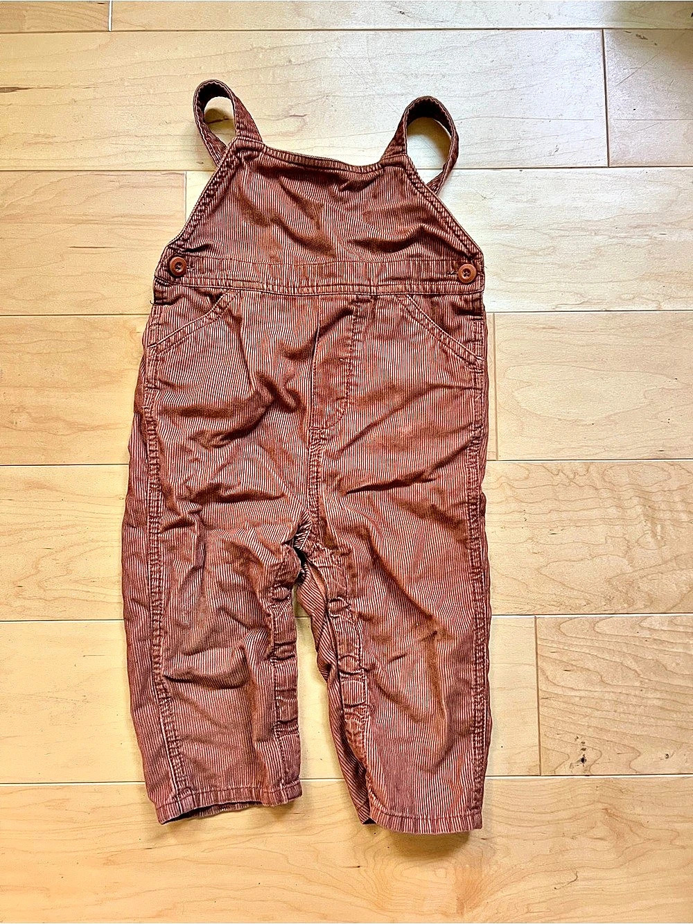 Hanna Anderson Brown corduroy Overalls Size 80